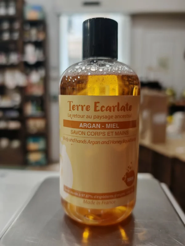 Savon corps et mains - ARGAN MIEL - Terre Ecarlate